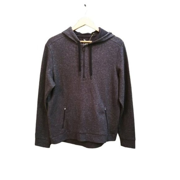 NWT Men's Premium 1/4 Zip Space Dye Fleece Hoodie‎ SIZE Medium - Picture 1 of 11